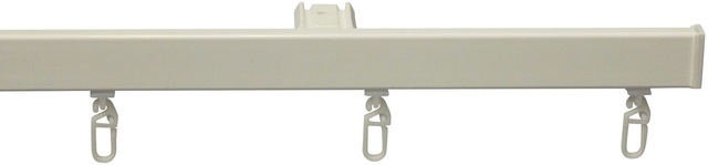 GARESA Gardinenschiene »Bilder- oder Aluminiumschiene« 1 läufig-läufig Wunschmasslänge Aluminiumprofil, Wandmontage, Deckenmontage, verlängerbar, Endkappe