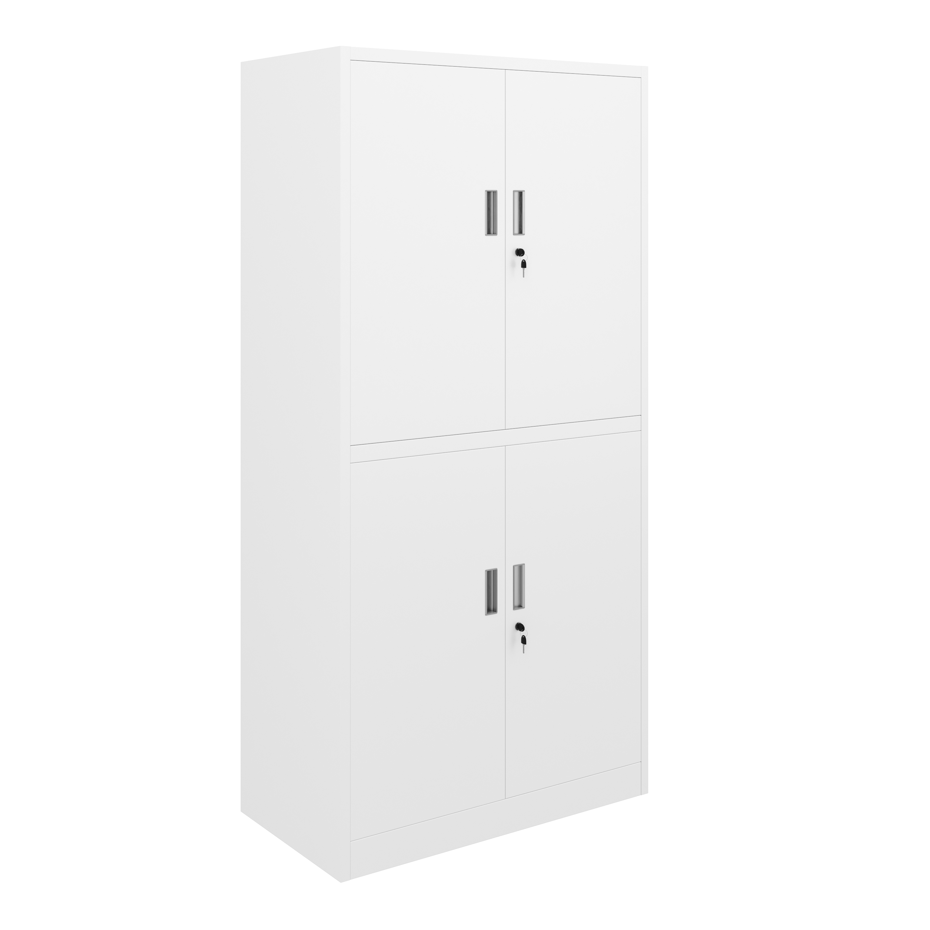Aktenschrank mit 4 Türen 90 x 185 cm weiss