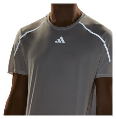 Maillot manches courtes adidas running Confident Run Blanc