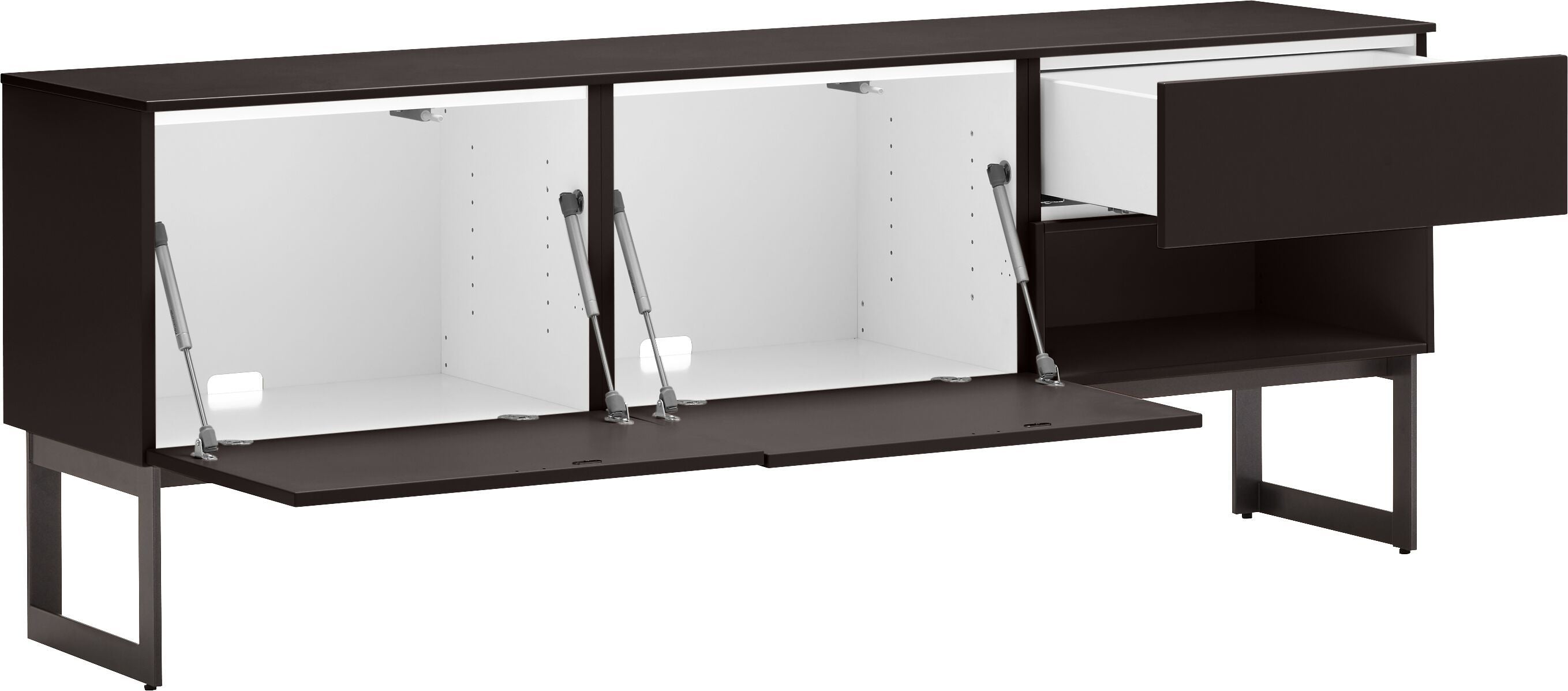 TILL Lowboard - Grau / Braun / B: 168.0 cm x T: 41.0 cm x H: 64.6 cm