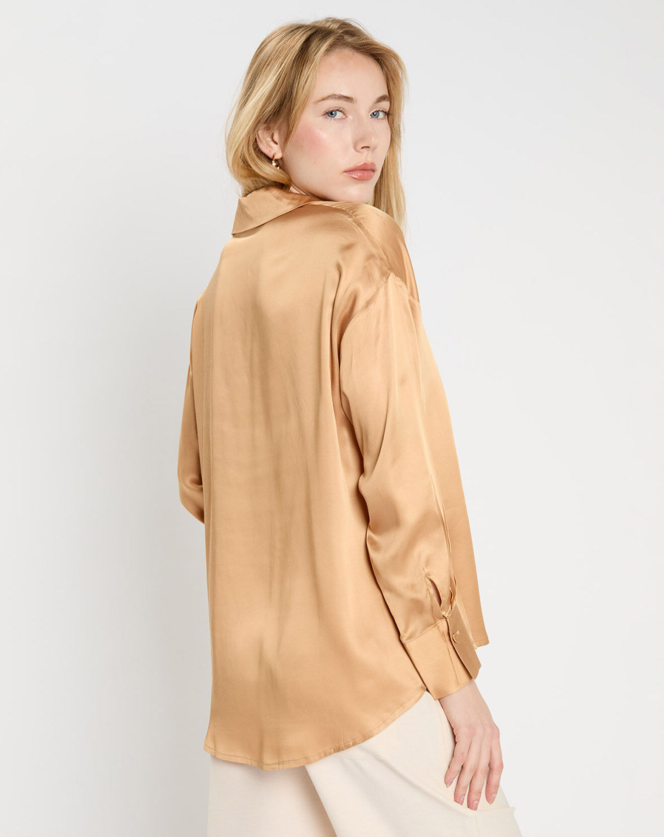 Lauren Vidal Chemise satinée Soon désert
