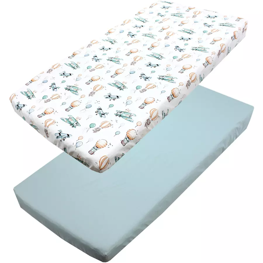 TupTam Baby Kinder Spannbettlaken 2er Pack grün