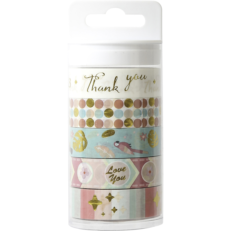 I AM CREATIVE Washi Tape Vintage Freshness, 15 mm x 5 m