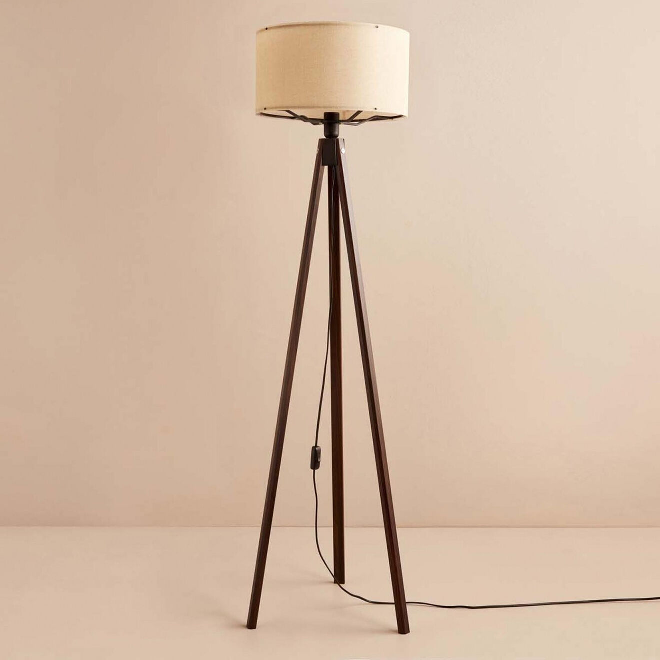 Sheen Lampadaire AYD crème/marron - 140x20 cm