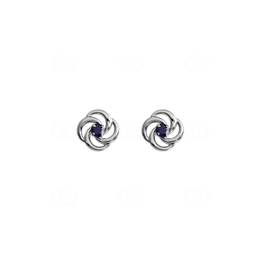 Ohrstecker 750/18 K Weissgold mit Saphir