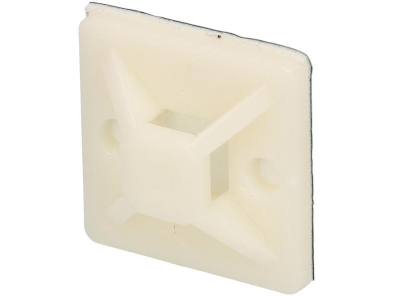 Max Hauri Befestigungssockel Weiss 29 mm x 29 mm Kabelbindersockel für Kabelbinder bis 7.6 mm
