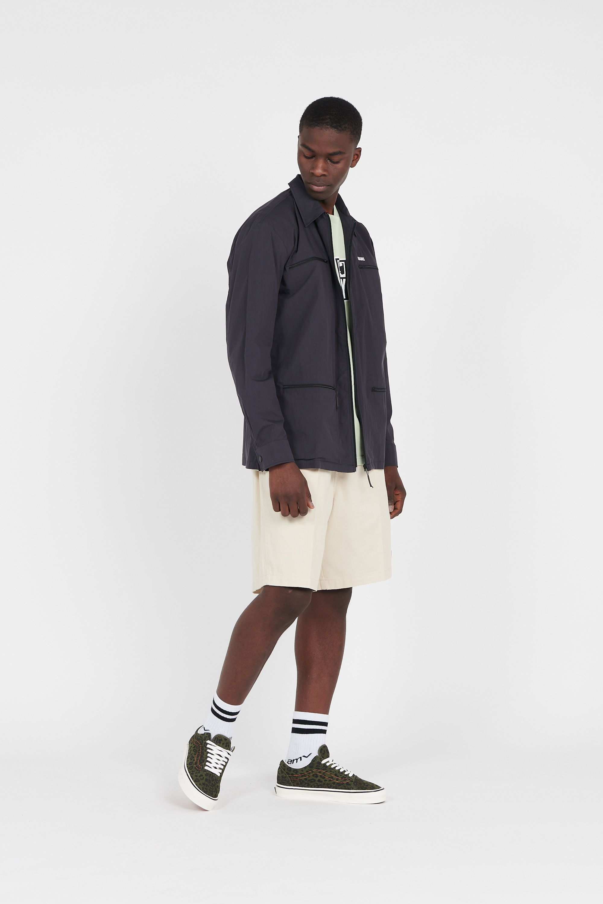 RAINS Veste Woven Shirt Noir