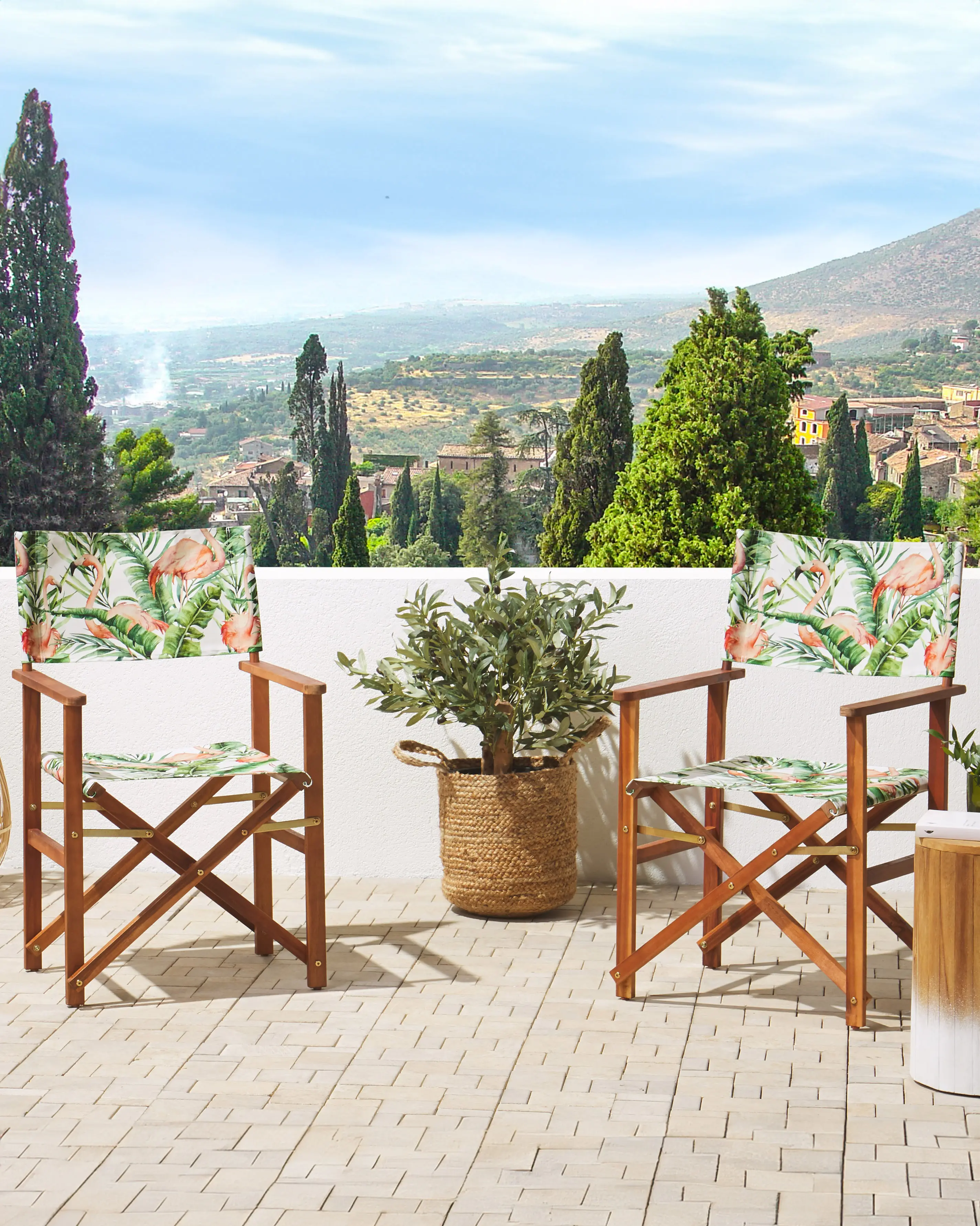 Set van 2 tuinstoelen CINE Acaciahout Donkerbruin