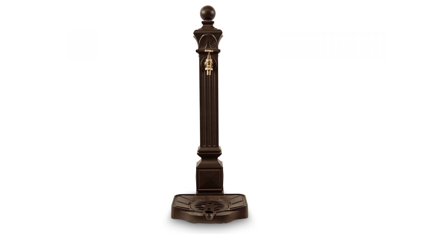 Fontaine de jardin aluminium marron 29x33x81cm