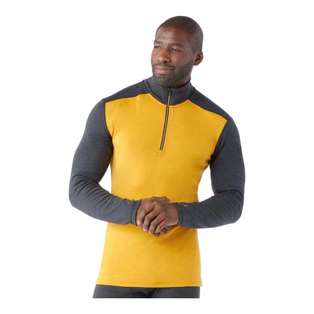 Smartwool CLASSIC THERMAL MERINO - Sous-couche Homme charcoal honey gold