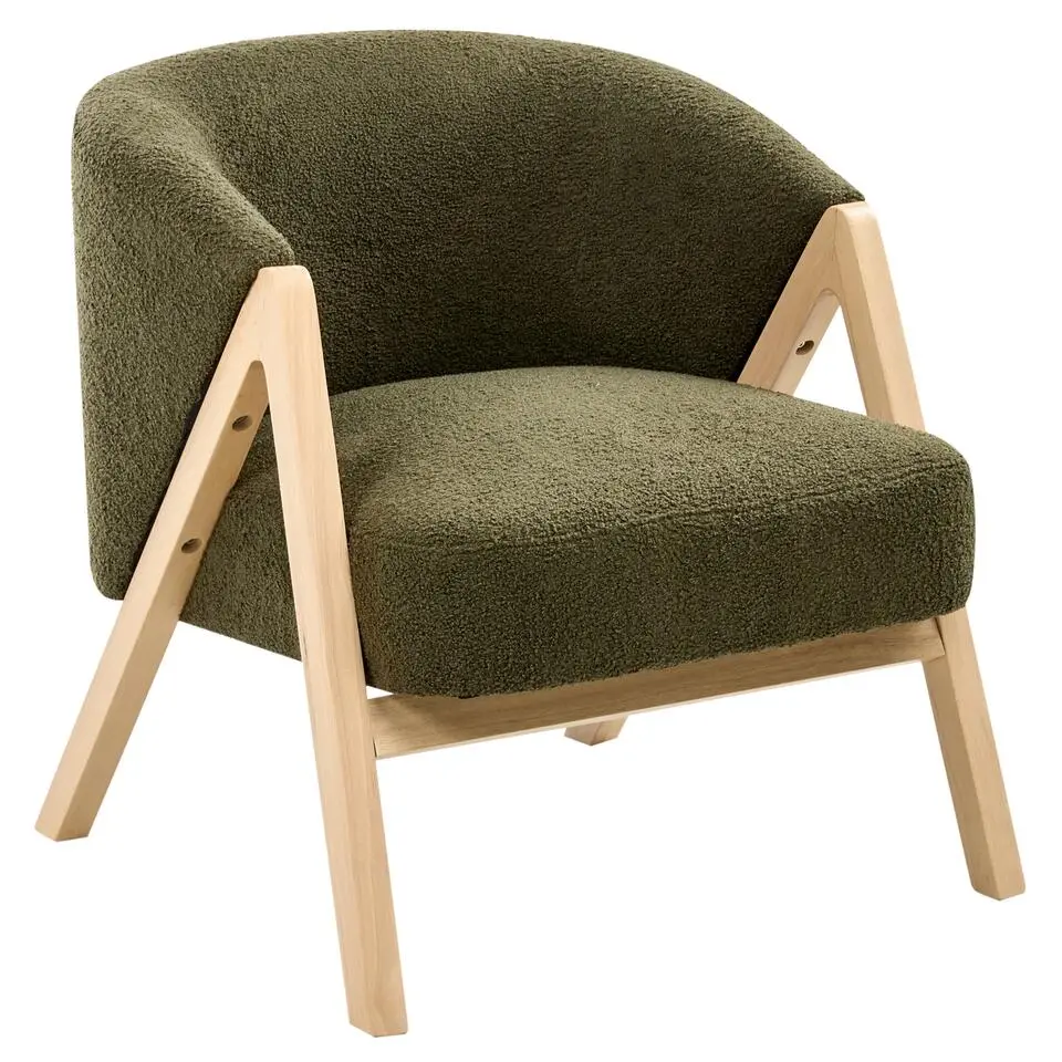 SKEI - Fauteuil - donkergroen - Bouclé