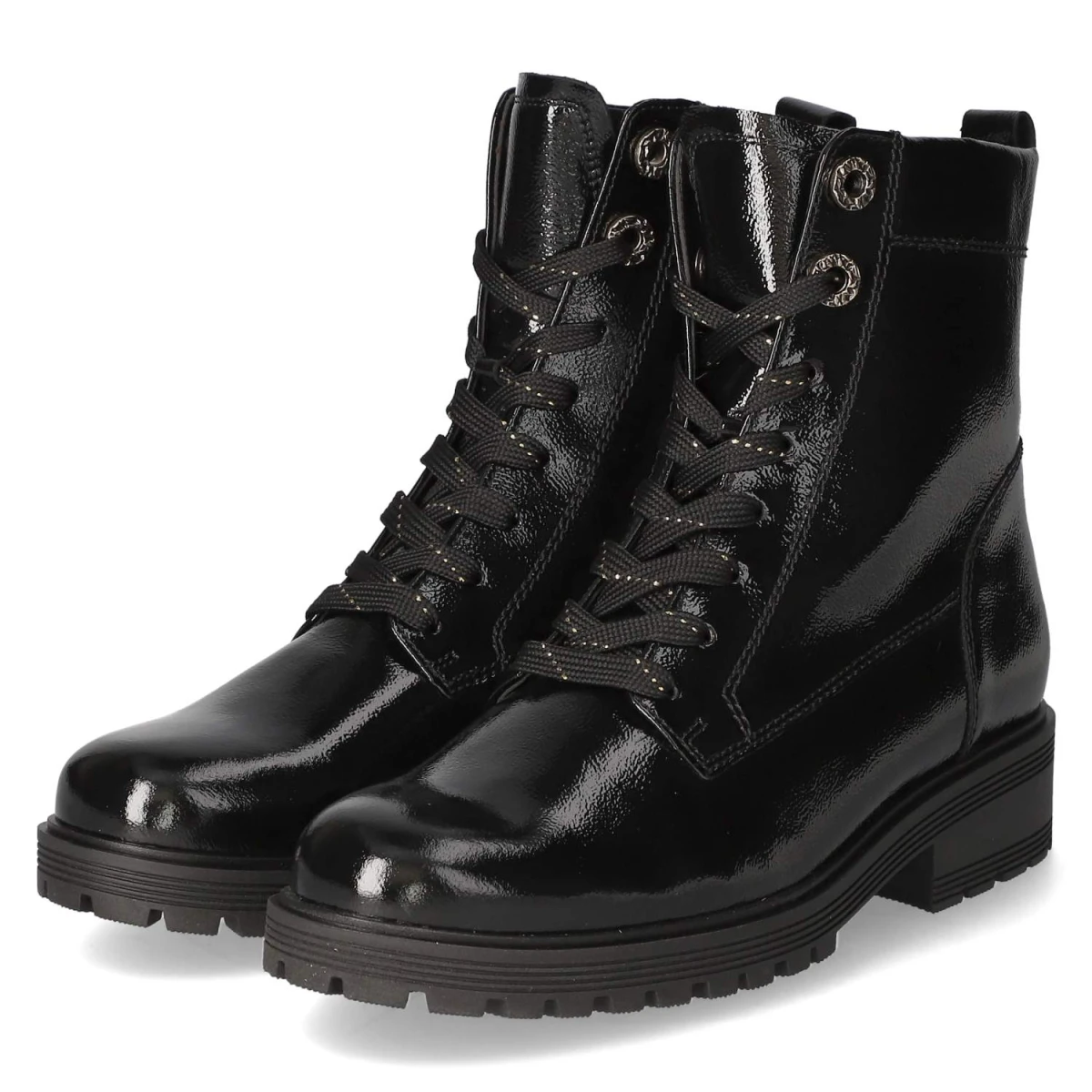 GaborSchnürstiefeletten - schwarz (Mic/gold)