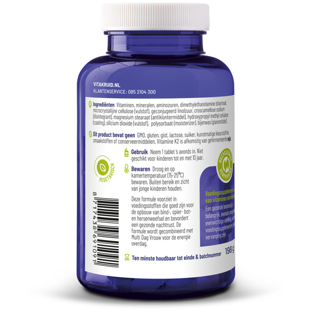 2x Vitakruid Multi Nacht Vrouw 90 tabletten