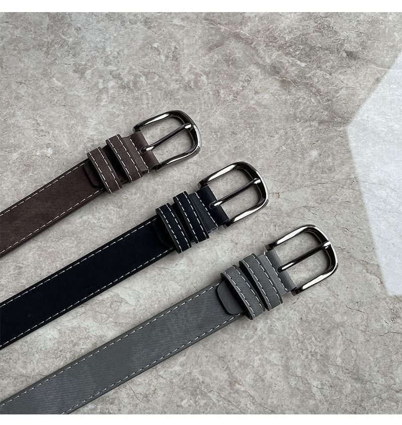 Sinlarity - Kunstleren riem met contrasterende stiksels