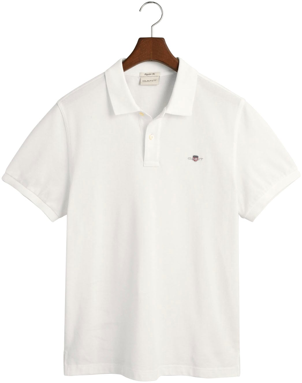 Gant Poloshirt »REG SHIELD SS PIQUE POLO« mit Logo und Flachstrickkragen 100% Baumwolle Pique