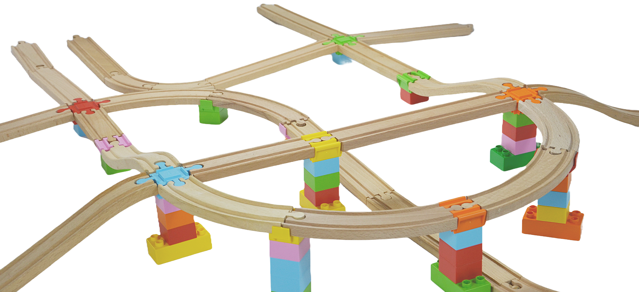 Alpha Boosterz - Track Connectors - Cross & Across sæt