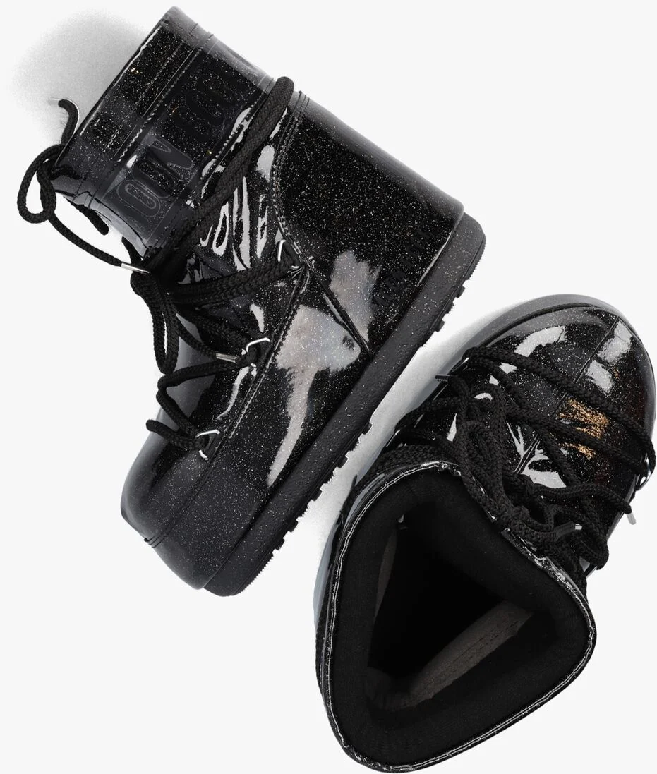 MOON BOOT zwarte moon boot  icon low glitter