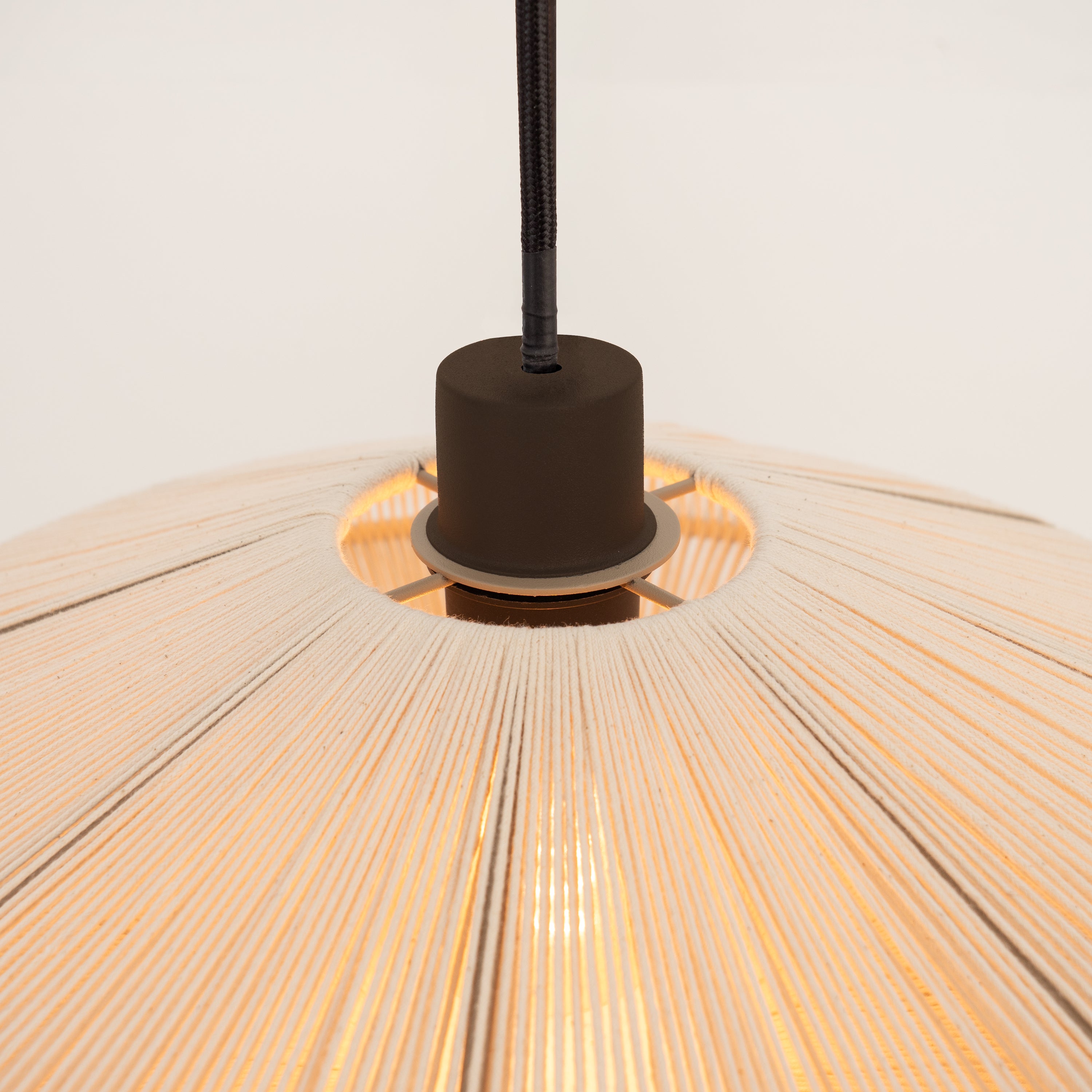 EGLO Orimini Hanglamp - E27 - Ã 38 cm - CrÃ¨me|Brons - Textiel