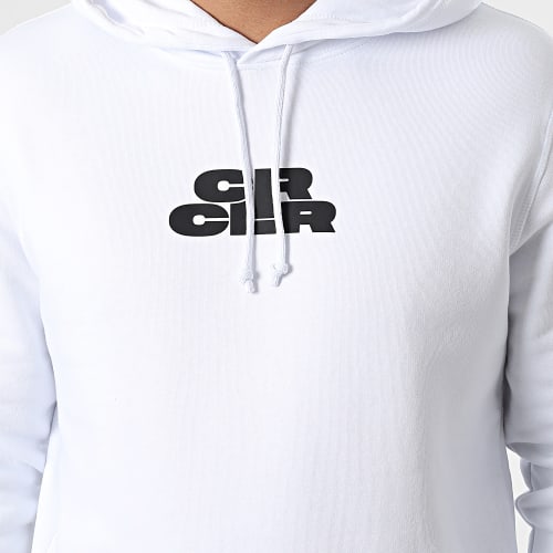 Sweat Capuche Nested Blanc Noir