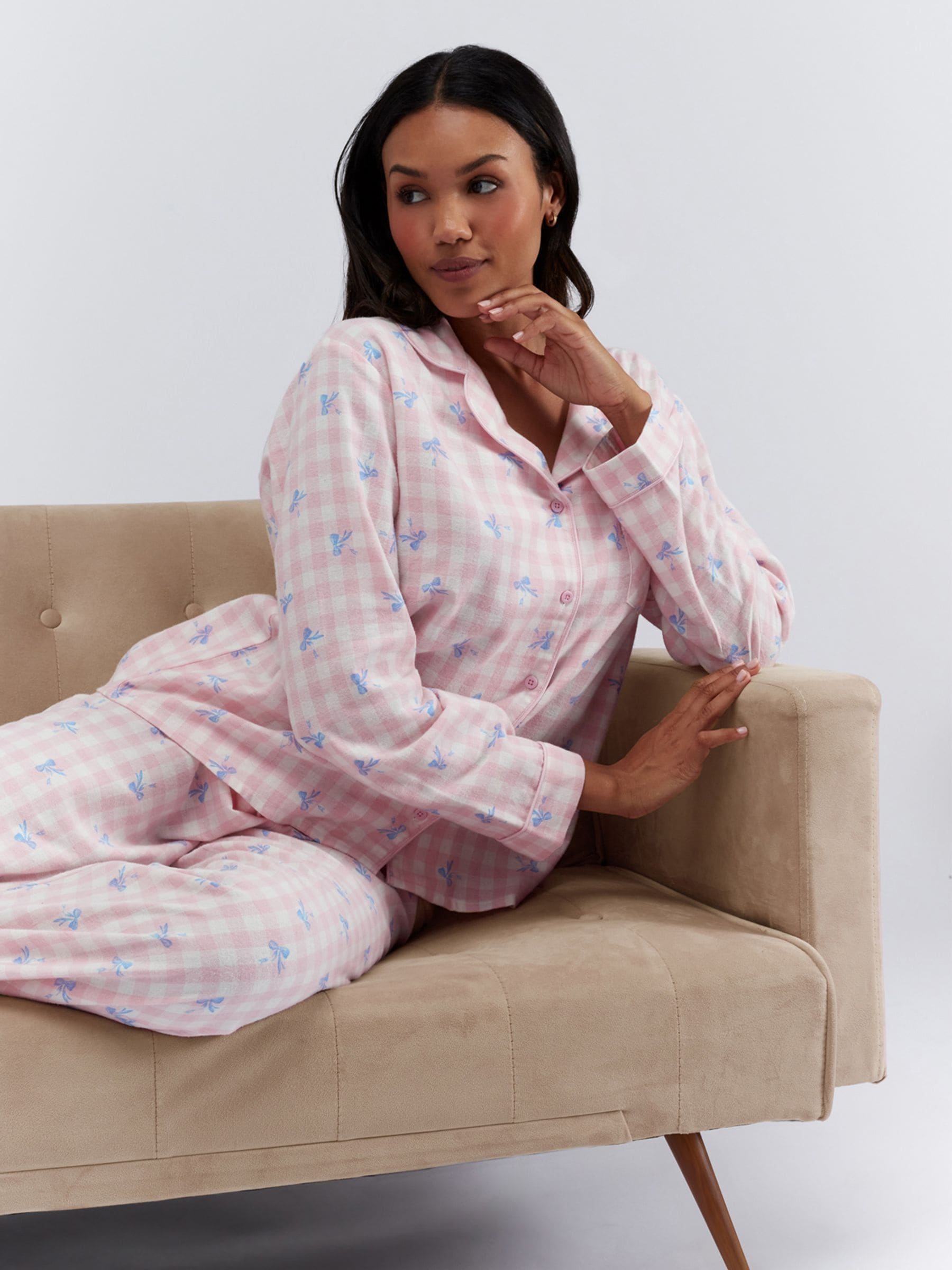 Roze/wit geruit - Boux Avenue Pyjamas In a Bag