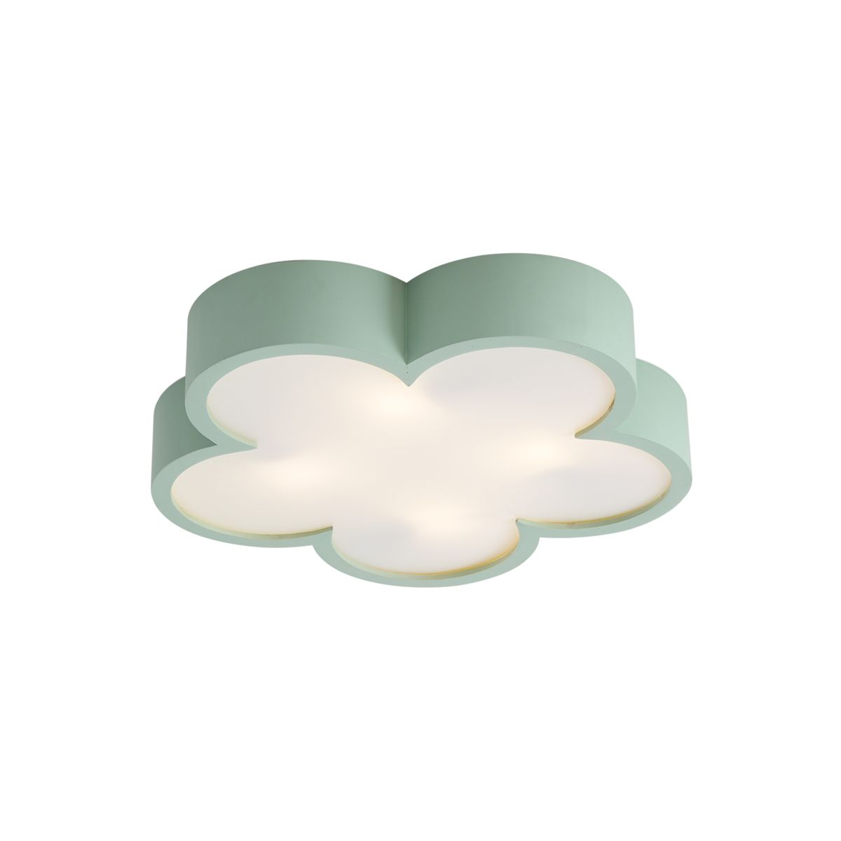 Kinder plafondlamp groen met wit - Lucille