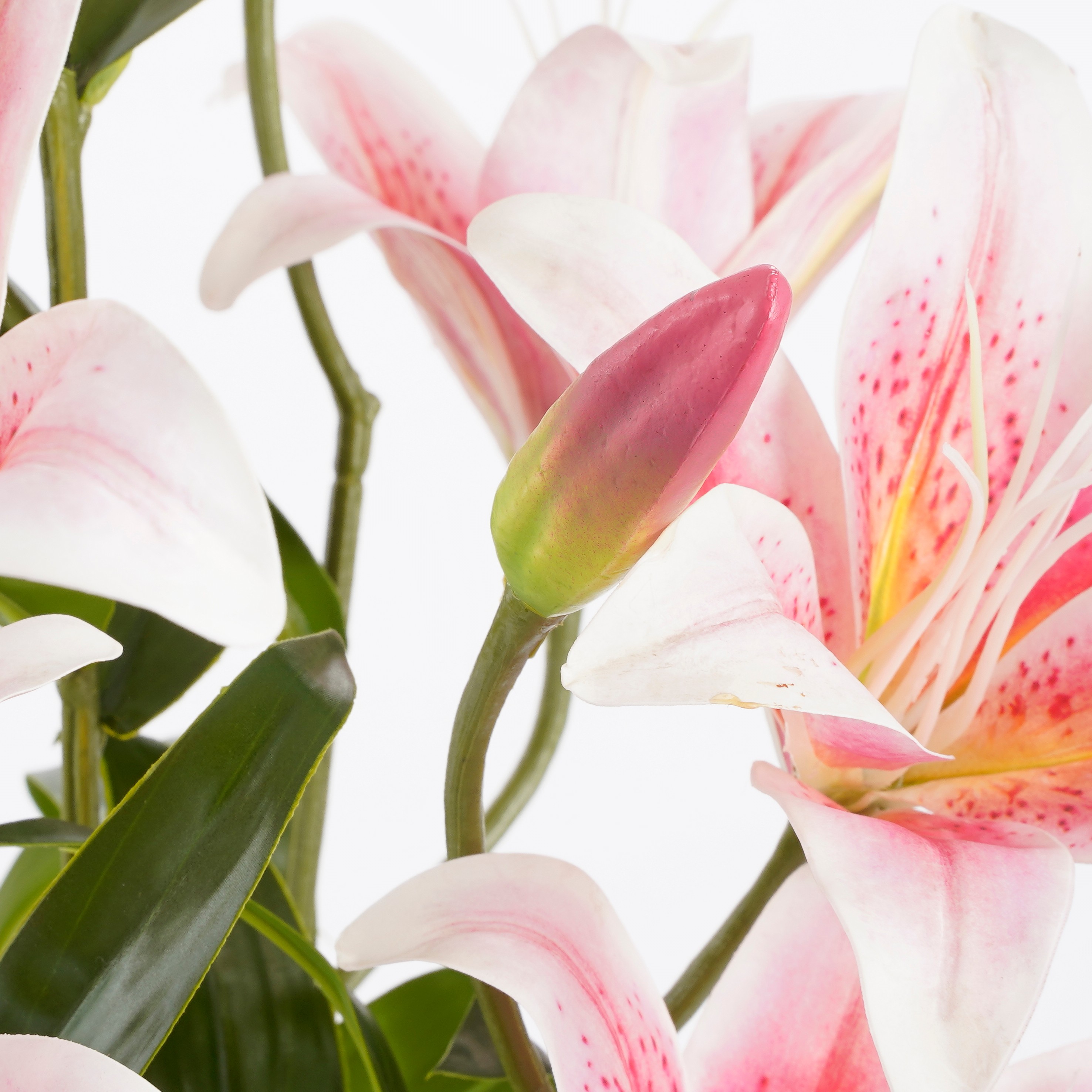 Mica decorations - lis tigré artificielle rose en pot h47