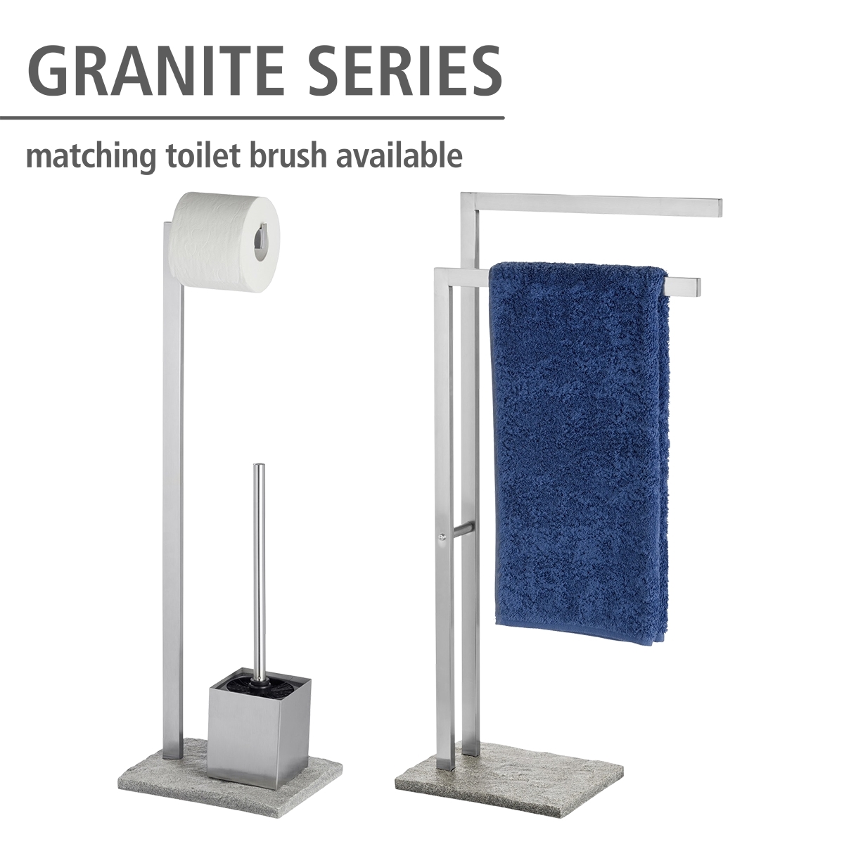 Wenko Granit handdoekhouder RVS