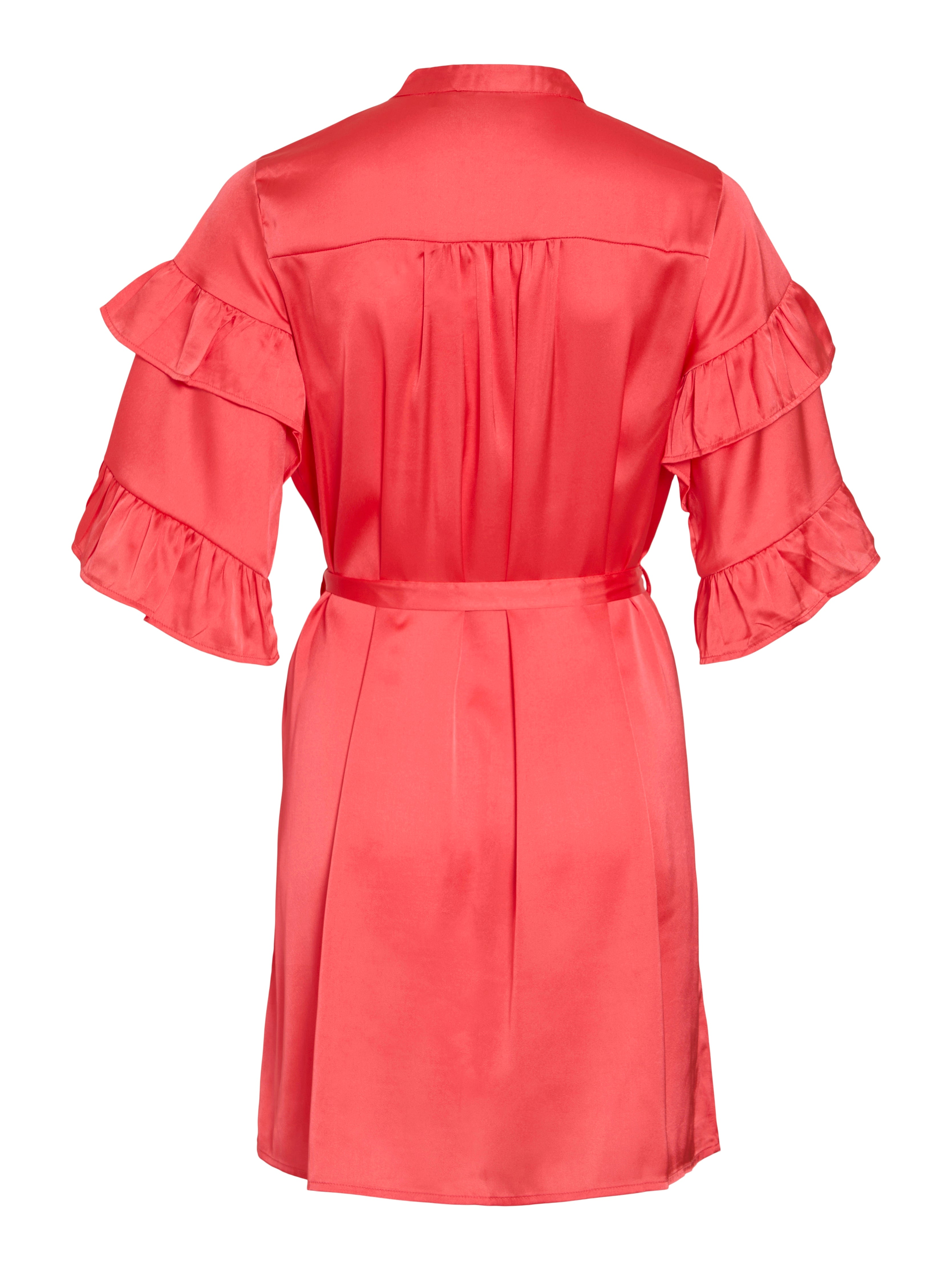Vila  Vikavas Frill kort kjole - Poppy Red