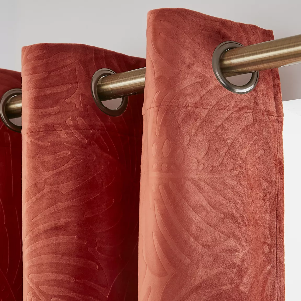 Rideau obscurcissant velours (140 x 240 cm) Fern Terracotta