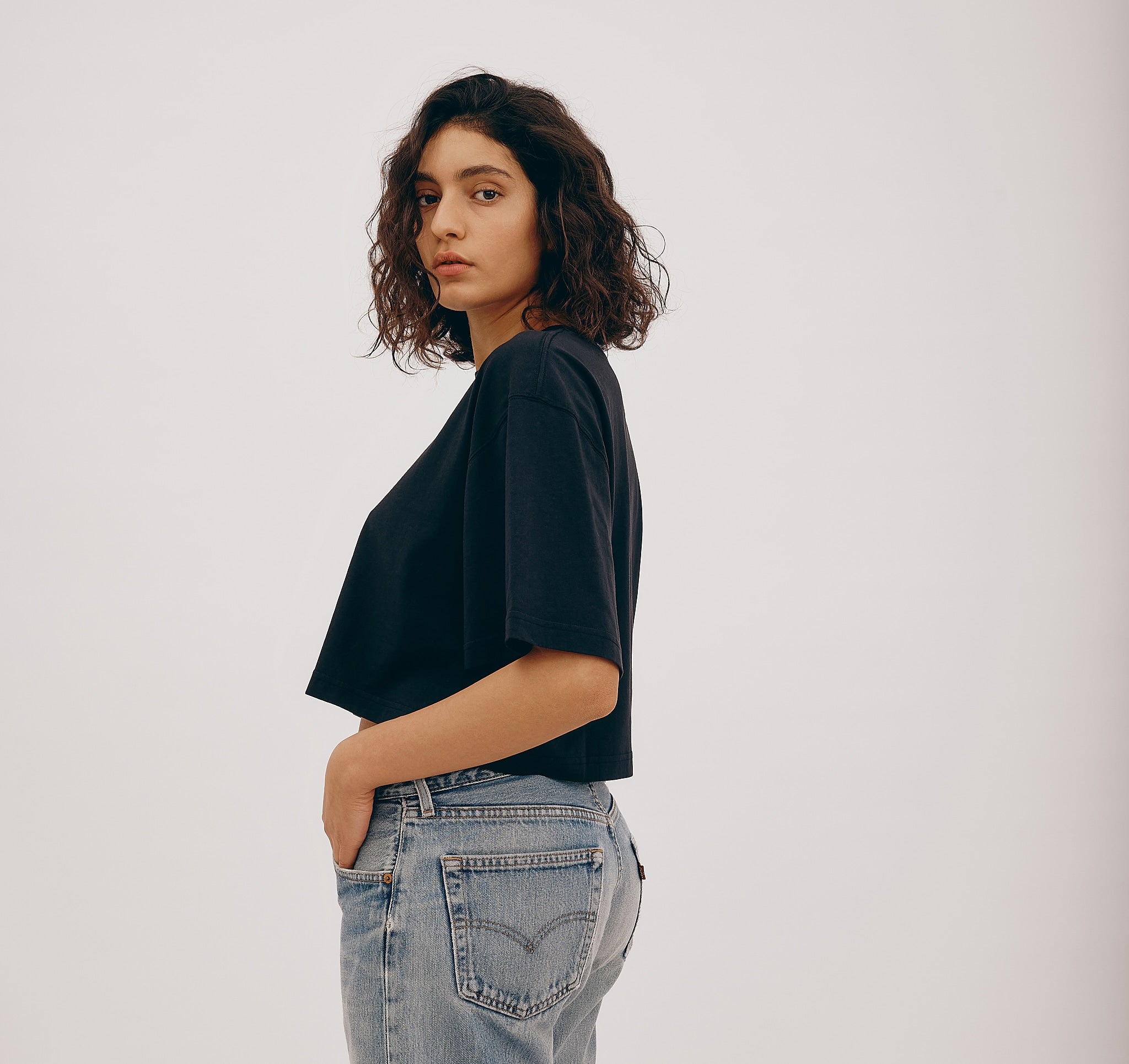 ORGANIC COTTON<br>True Boxy Crop Tee