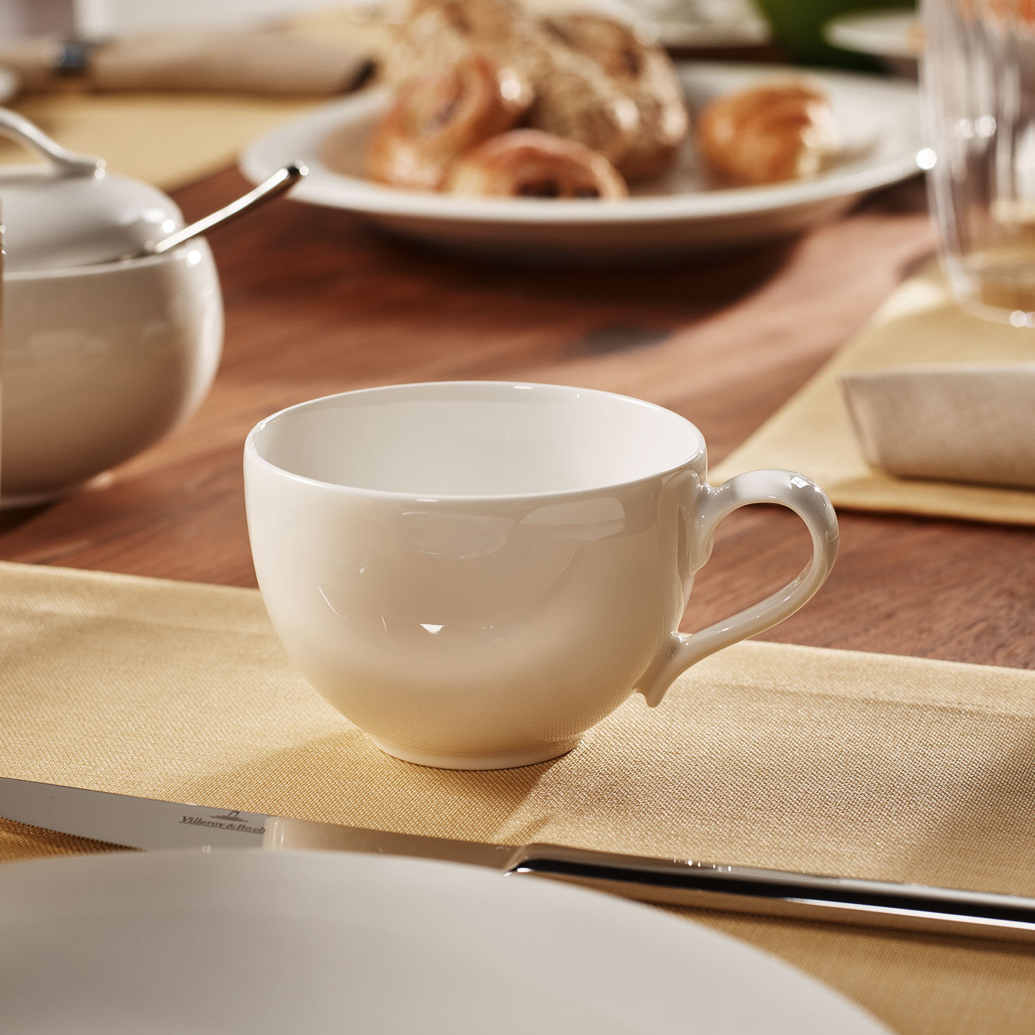 New Cottage Coffee cup White, 5.1 oz, Premium Porcelain