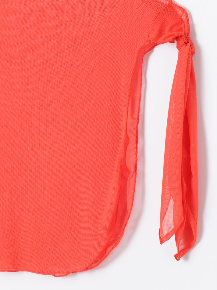 Sarong com amarração lateral - Vermelho Vivo