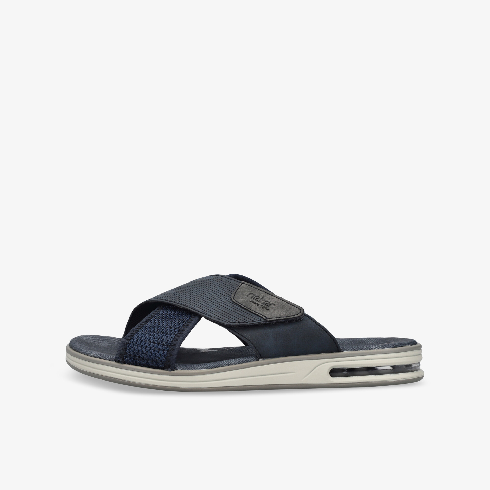 rieker Herren Pantoletten blau