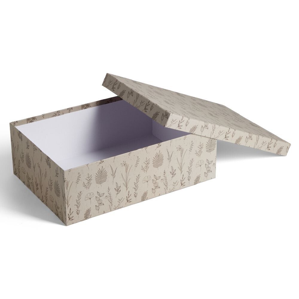 Boîte rectangulaire en carton imprimé 44x31xH15cm