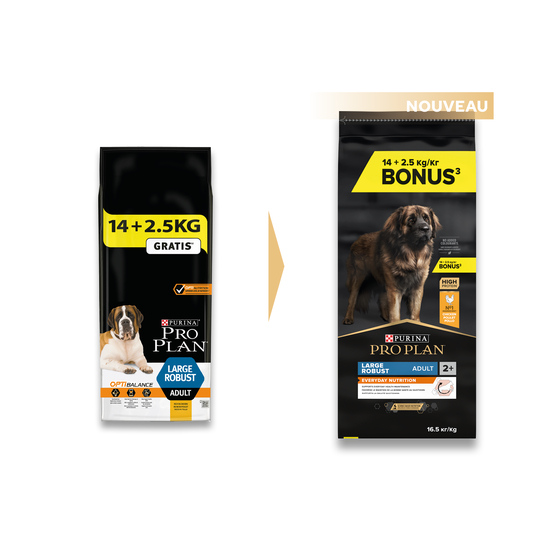 Croquettes chien adulte Super Premium - 14 kg + 2,5 kg offerts