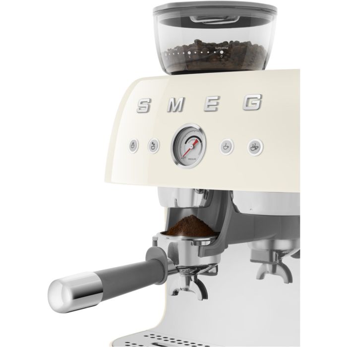 SMEG Espressomaschine mit Mahlwerk 50's Style EGF03CREU Creme