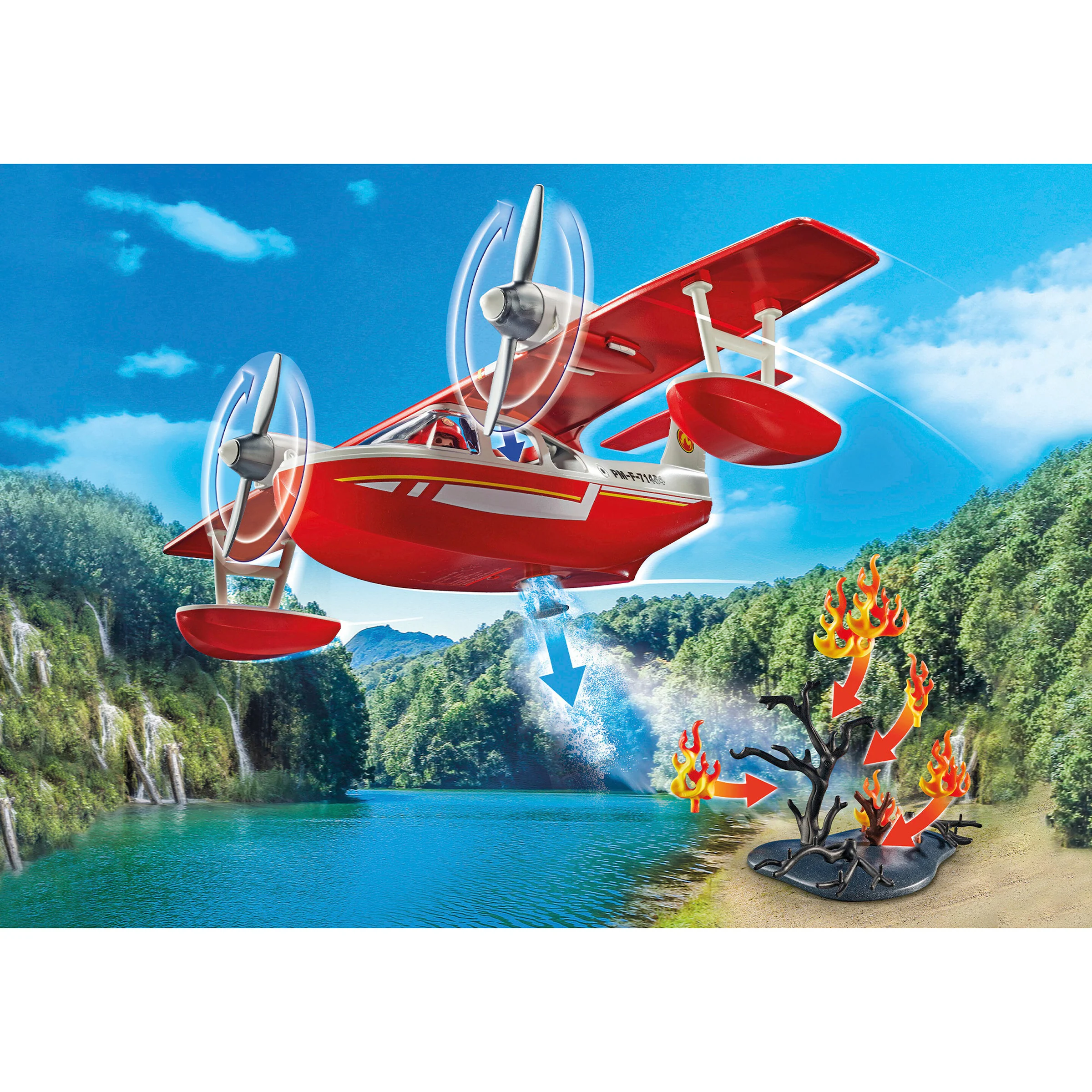 Playmobil® - Action Heroes 71463 Feuerwehrflugzeug mit Löschfunktion