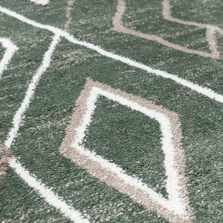 Berber vloerkleed rond - Blend Diamond Groen