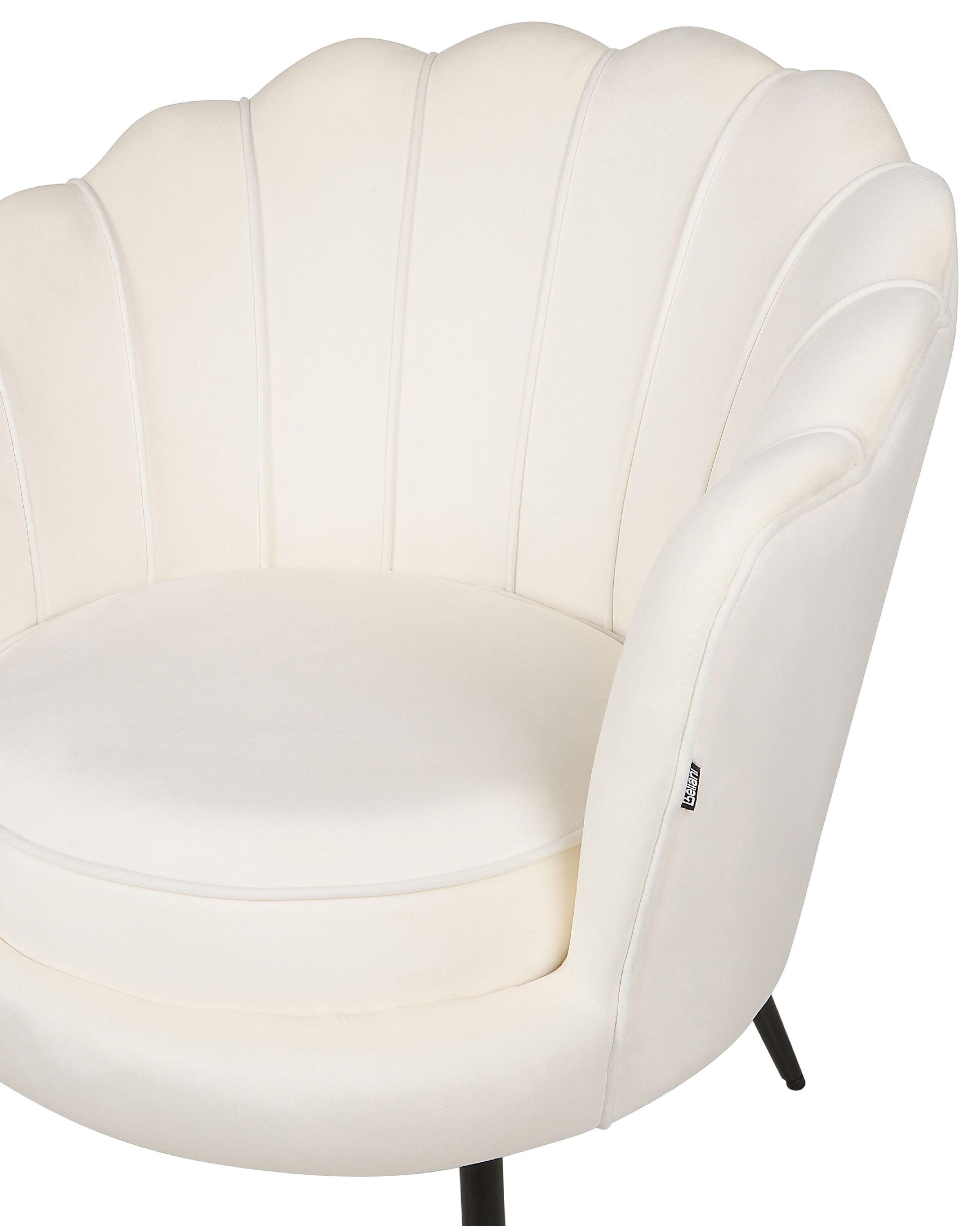 Fauteuil LOVIKKA Fluweel Gebroken wit