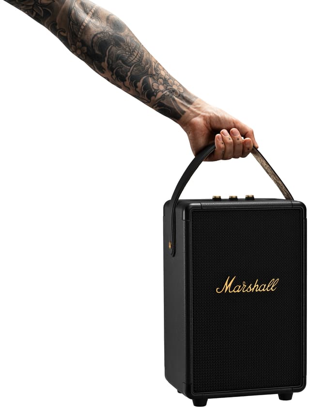 Marshall Tufton transportabel stereohøjttaler (sort/messing)