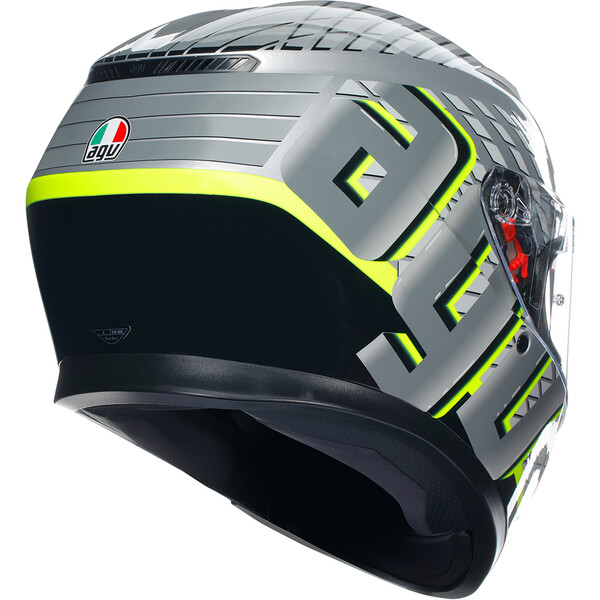 AGV - Casque K3 Fortify Gris / Noir / Jaune