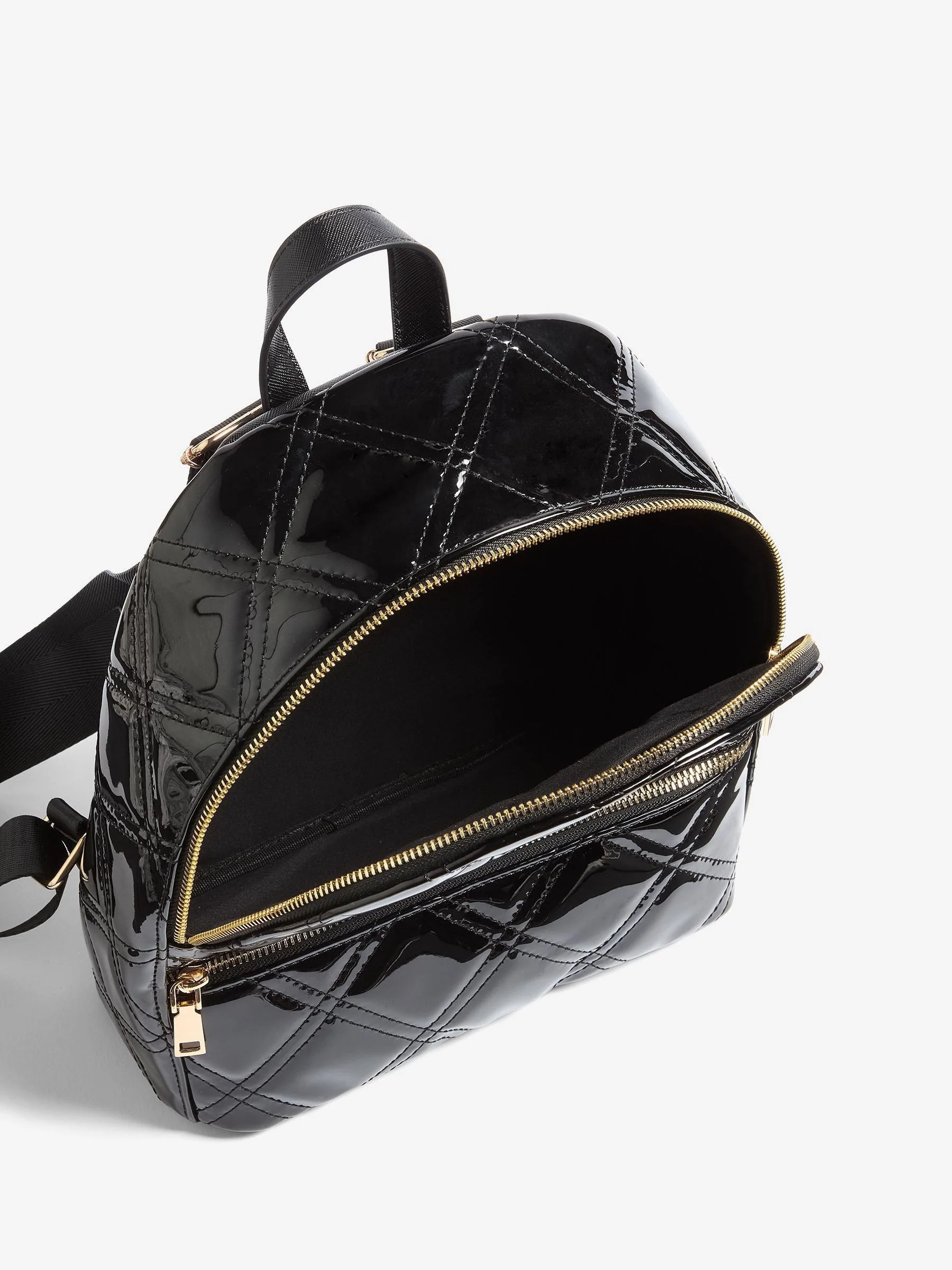 Lipsy Patent Quilted School Backpack