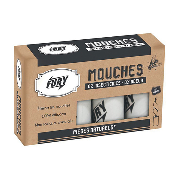 Rubans tue mouches Fury, lot de 4