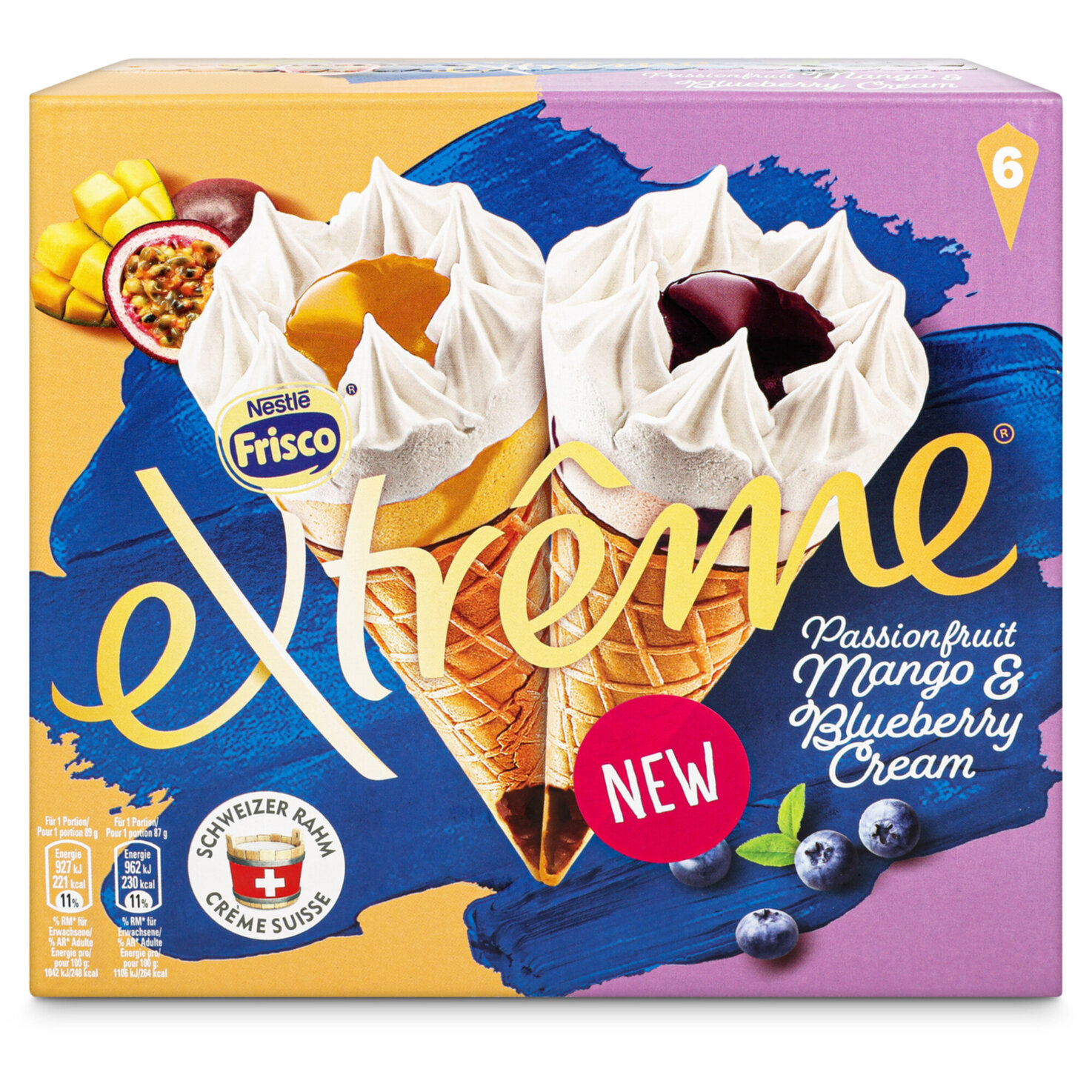 Frisco Extrême Mango Blueberry 6x145ml