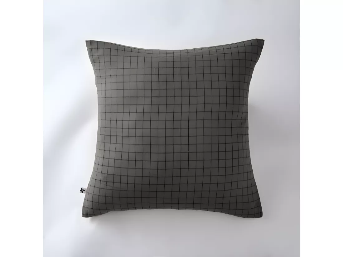 Taie d'oreiller Tissé-teint petits carreaux Déco 