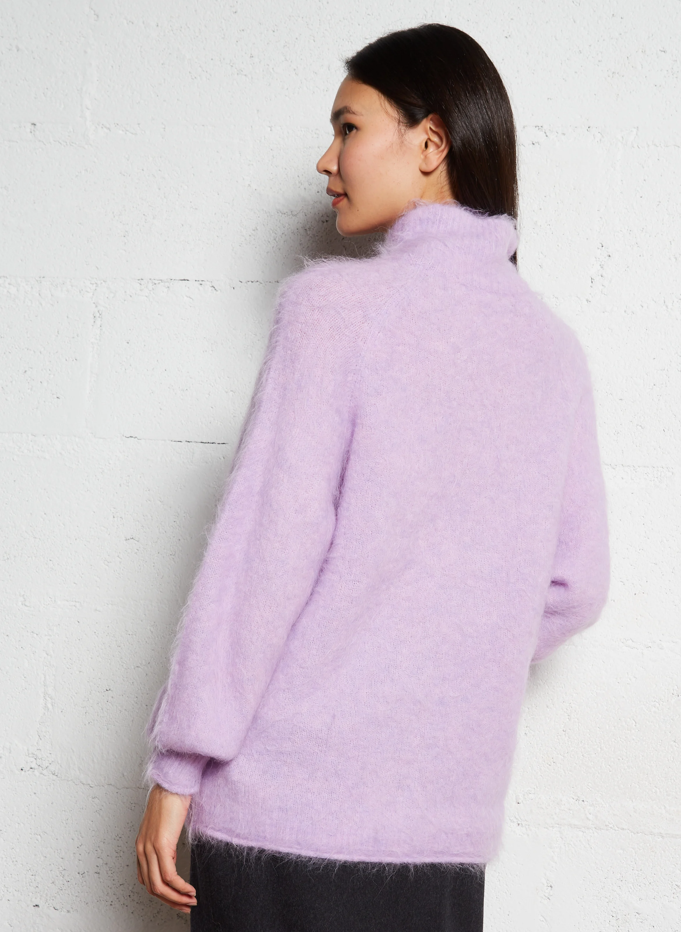 NUNY - Pull ample en alpaga mélangé | Rose