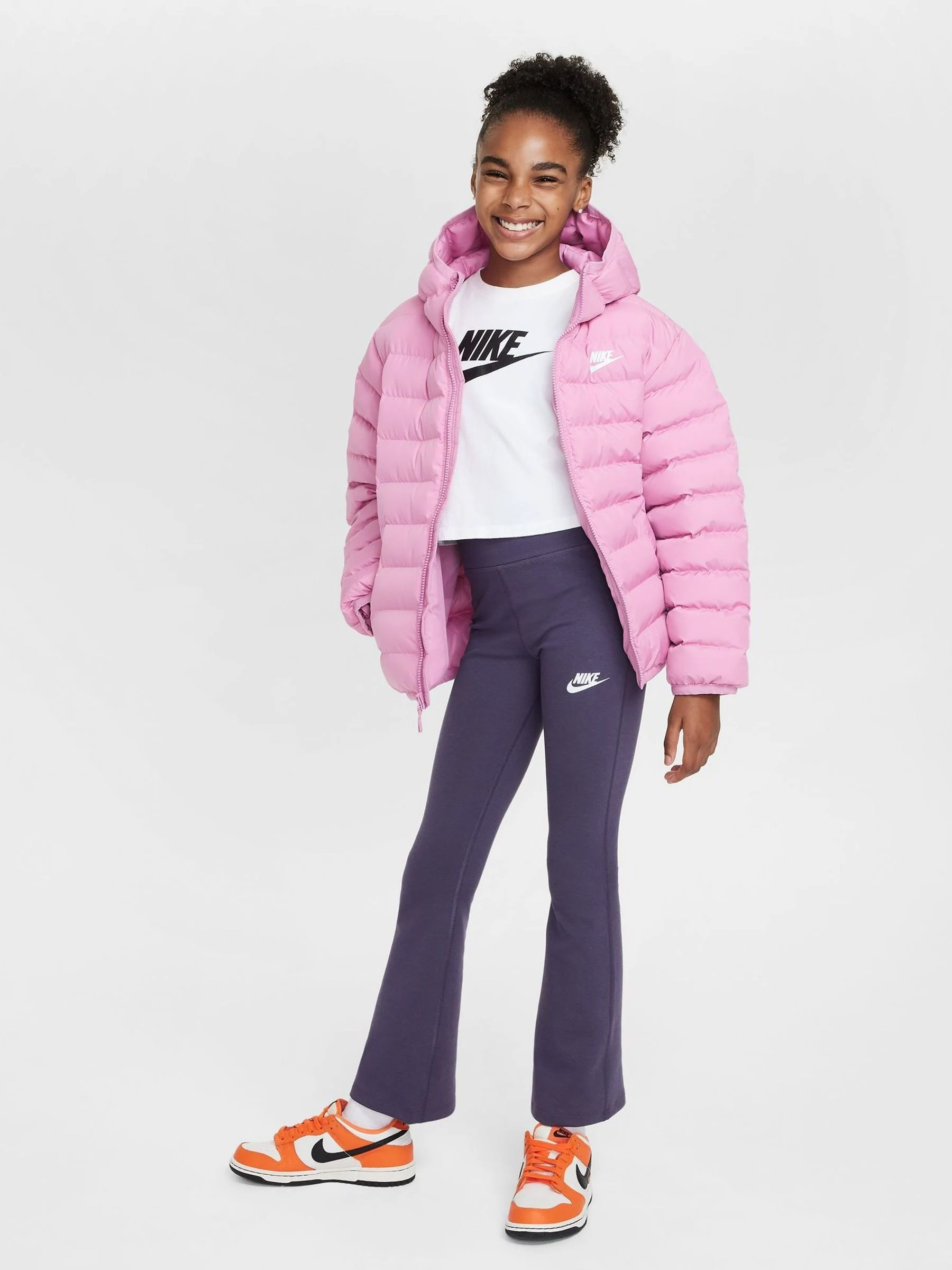 Paarse Raisin - Nike flared legging met hoge taille