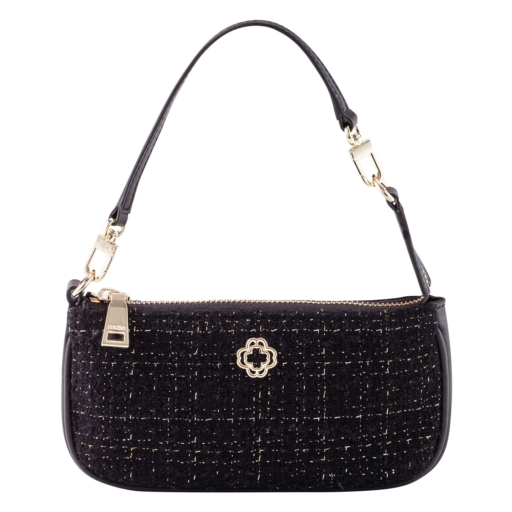 Sac baguette en cuir | Noir