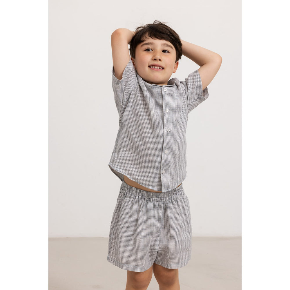 Køb MarMar Linen Mini Check Pina Shorts