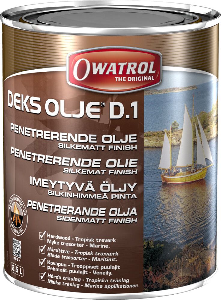 TREOLJE OWATROL DEKSOLJE D1 2,5 LITER